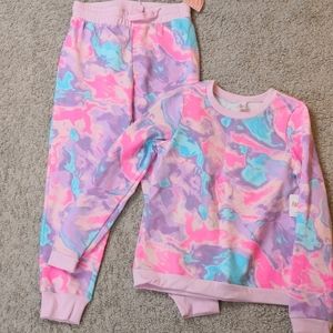 New Fabkids sweater/joggers 2 pieces sport casual sz XL (14-16) multicolor